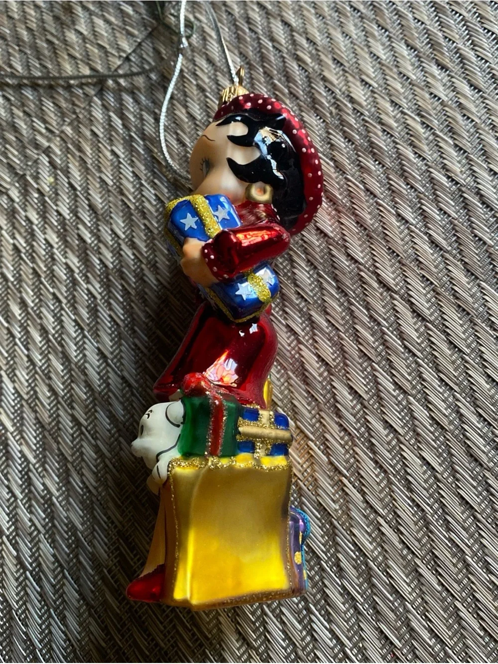 Kurt Adler Polonaise Betty Boop Glass Ornament Shopper Gifts Pudgy Poland Vtg